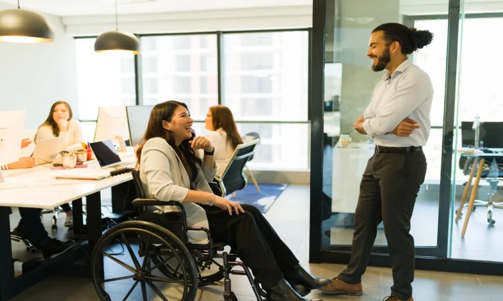Permanent disability lawyer helping injured client review disability compensation documents